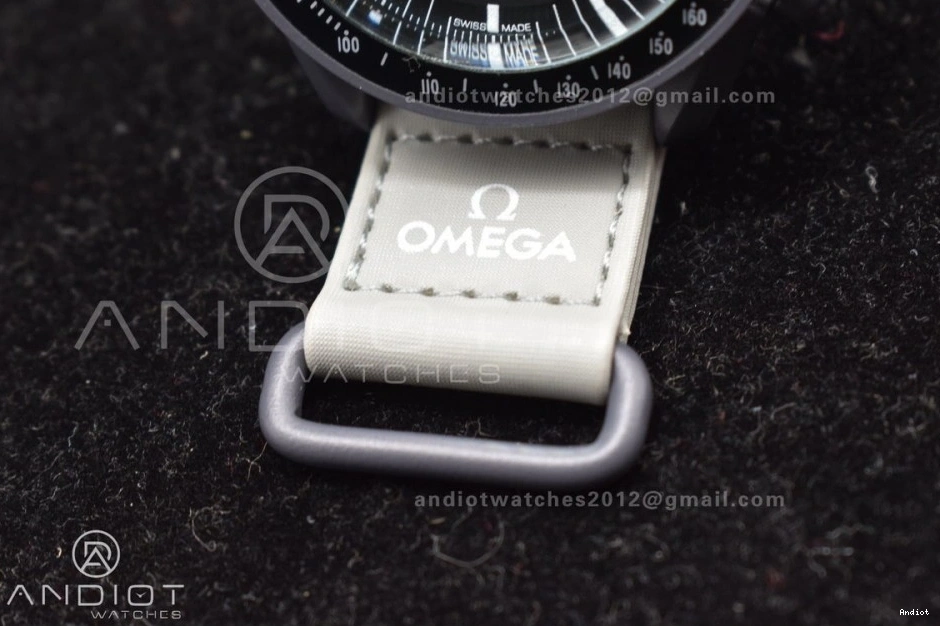 on Nylon Bioceramic Strap Moonwatch Swatch Mission x Omega Quartz Mercury to 1125